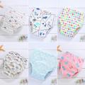 6pcs/Set Cartoon Print Reusable Nappies Cover Washable Baby Diapers Soft Gauze Nappy Cover Training Pants