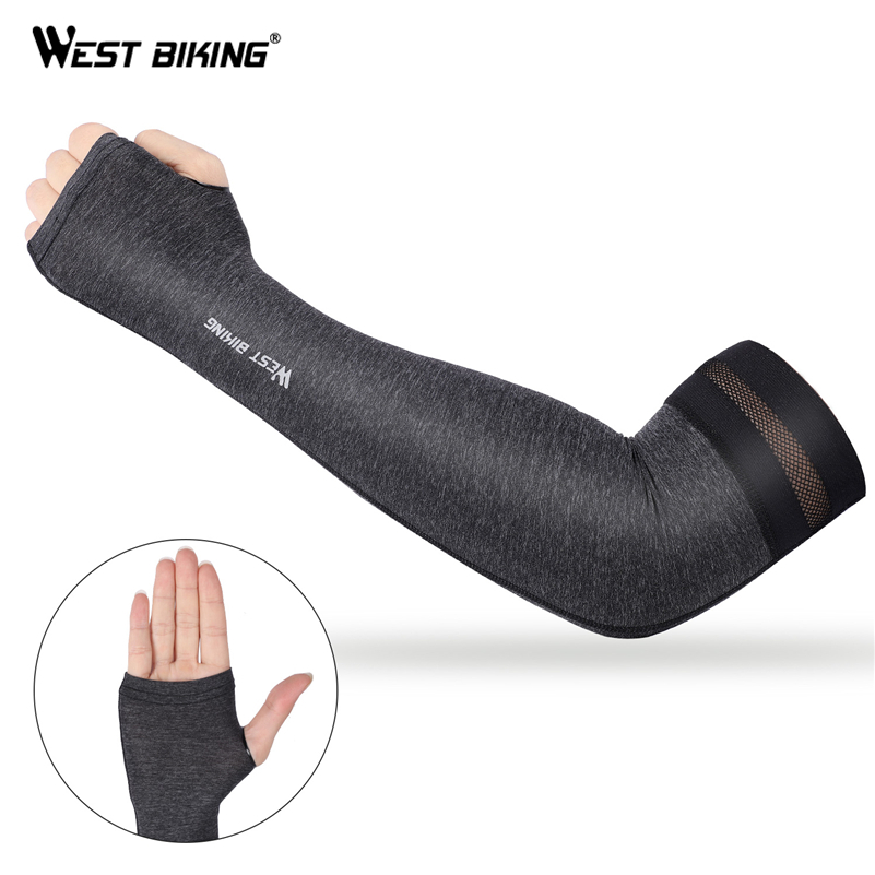 WEST BIKING Cycling Arm Sleeves Quick Dry UV 400 Cuff Cover Running Fitness Armguards Breathable MTB Bike Arm Warmers Summer