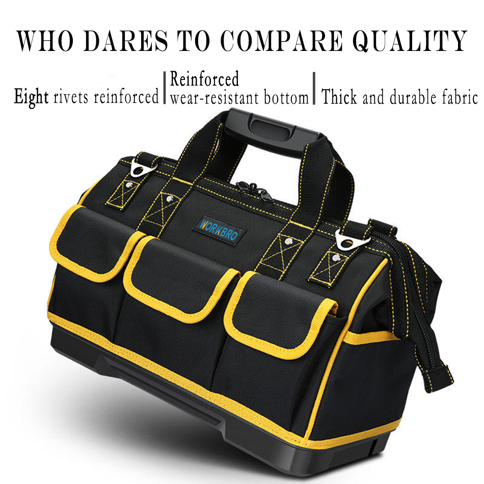 WORKBRO Tool Bag Upgrade 13/16/18/20/23 in Oxford Waterproof Wear-resistant Storage Large Capacity Tool Storage Bag