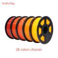 ANYCUBIC Printing Material 5rolls/5kg PLA Filaments 1.75mm Plastic 3D Printer 28 Colors Optional Rubber Consumables 3d kits ABS