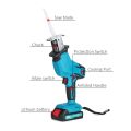 Drillpro Cordless Reciprocating Saw + 4 Saw Blades Electric Saw Metal Wood Cutting Power Machine Tool for 18V Makita Battery
