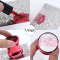 Clear Jelly Silicone Nail Stamper For Stamping Plate Plastic Scraper with Cap Nail Polish Print Manicure Image Plate Tool LY1033