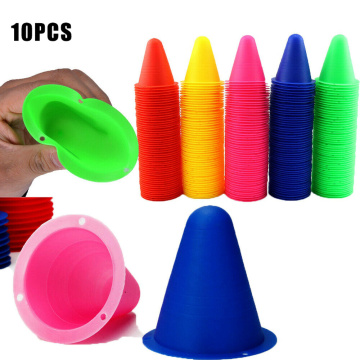 10Pcs Marker Cone Plastic Skate Marker Cones Football Soccer Rollers Sports Training Equipment