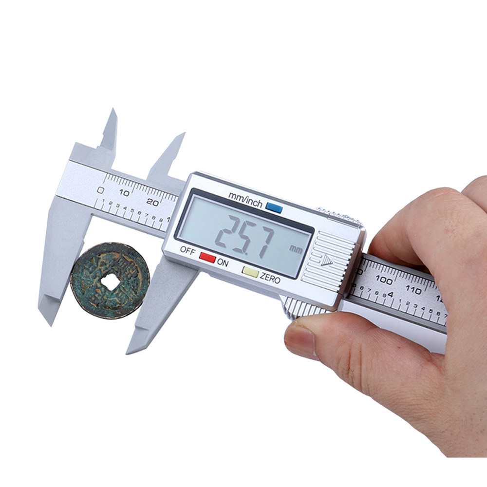 150mm/6inch LCD Digital Electronic Carbon Fiber Vernier Caliper Gauge height measuring instruments Micrometer Hot Products