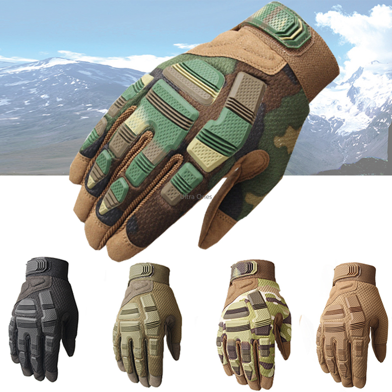 Tactical Gloves Military Full Finger Airsoft Paintball Combat Hunting Gloves Men Army Camo Cs Motorcycle Hiking Protective Glove