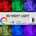 Naruto Led Light Kids Gift Night Lamp Touch Sensor Bedroom Colorful Night Light Anime Naruto 3d Lamp Roronoa Zoro Night Lights