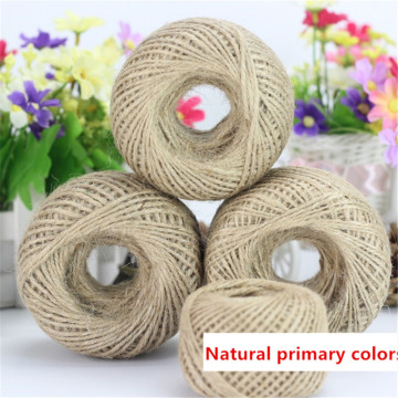 30M Jute Hemp Rope Natural Sisal 2 Mm Country Label Packaging Wedding Decoration Crafts Twisted Rope Rope Event Party Supplies-C