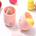 Kitten Beauty Powder Puff Blender Holder Sponge Makeup Egg Drying Case Portable Soft Silicone Cosmetic Blender Sponge Box Holder