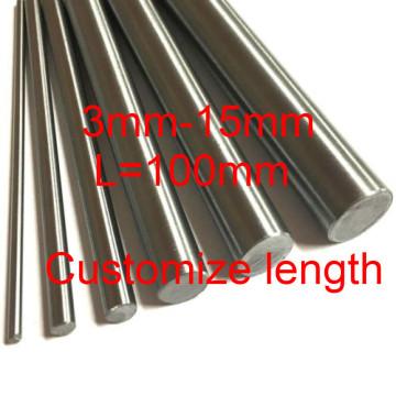 Steel Rod 3mm 4mm 5mm 6mm 7mm 8mm 10mm 12mm 15mm Shafts 304 Stainless Steel Rod Bar Linear Shaft Round Bars Ground Stock L 100mm