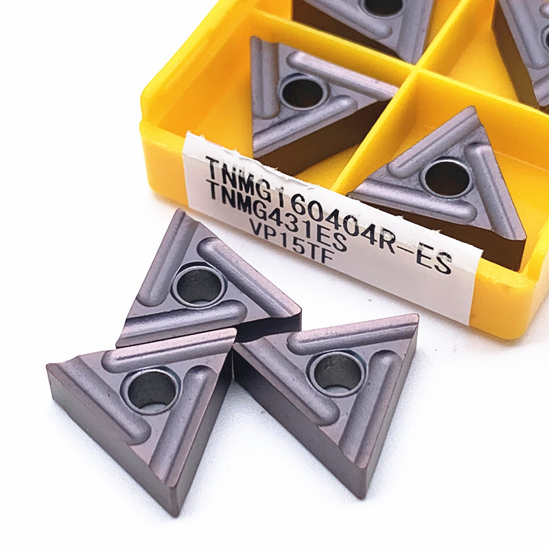 10PCS Cemented carbide inserts TNMG160404R ES VP15TF UE6020 US735 CNC blade lathe tool