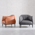 Elegant Armchair Leather Single Seater Lounge Sofa