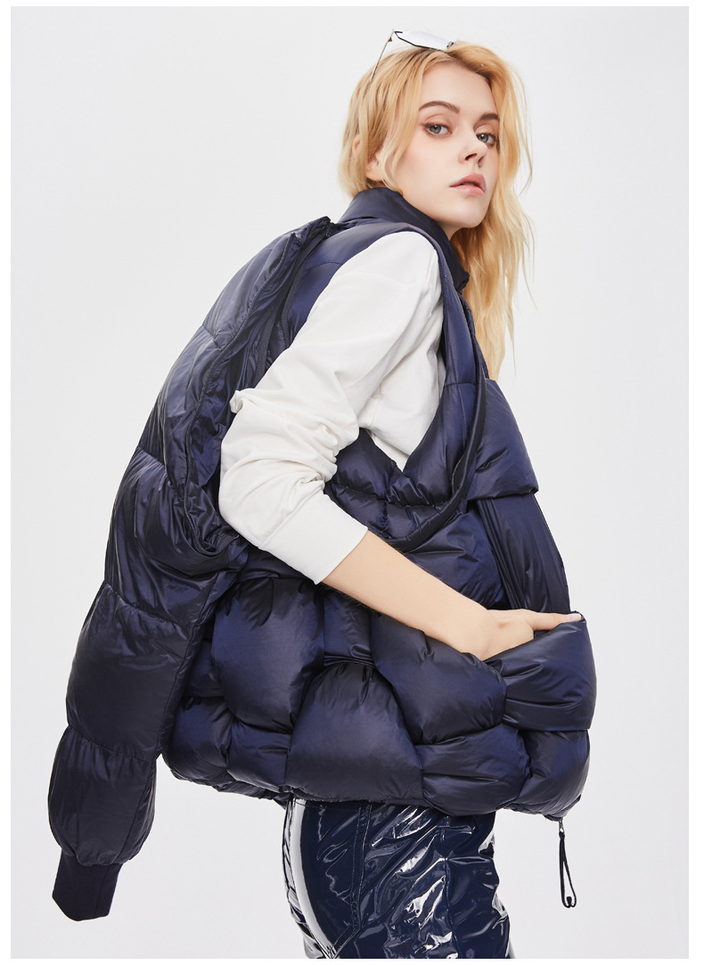 Sleeves Detachable Puffer Jacket For Women
