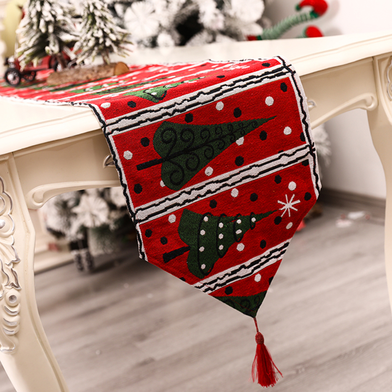 Christmas Table Runner Fashion High Quality Printed Tablecloth Placemat Christmas Decorations For Home
