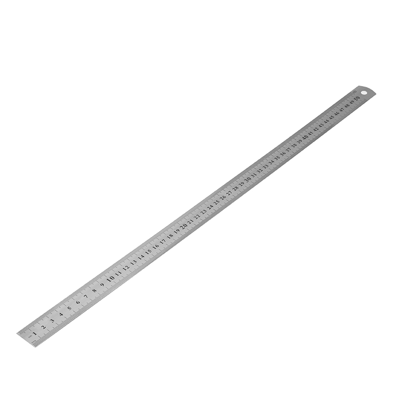Double Side 0.7mm 50cm and 0.5mm 30cm / 20cm / 15cm Scale Stainless Steel Straight Ruler Measuring Tool