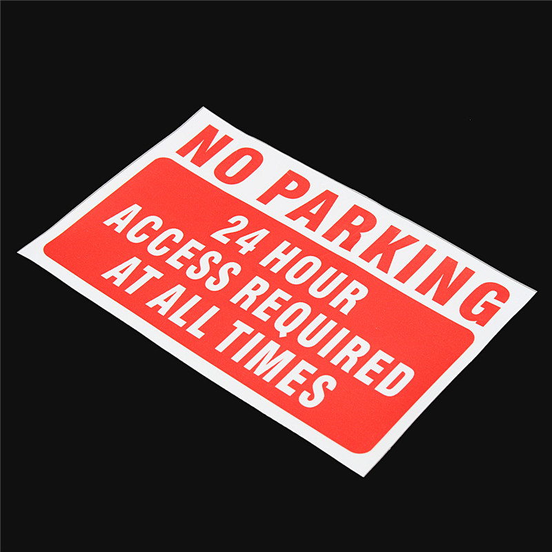 NEW Waterproof NO Parking At Any Time Warning Sign Vinyl Decal Sticker Red Security And Protection Durable Quality