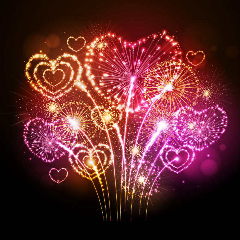 Allenjoy photography background light spot fond New Year fireworks Love hearts backdrop firecrackers photographic background