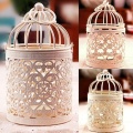 3 Pack Hanging Antique Moroccan Style Hollow Holder Bird Cage Tealight Candlestick Lantern ,Wedding Romantic Decor