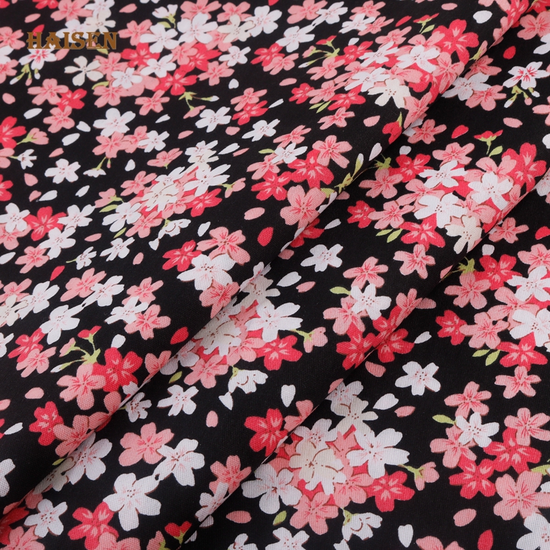 Cherry Flower Series Fabric Cotton Printed Twill Colth By Meter For DIY Quilting Sewing Baby&Kids Clothes Skirt Textile Material