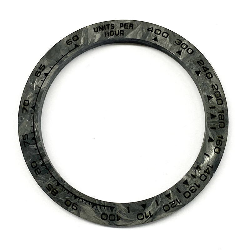 Laser Engraved Carbon Fiber Insert for Vintage Watch