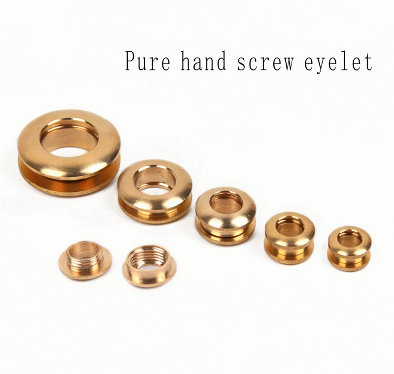 5-15mm Inner Solid Brass Curved Side Garment Eyelets For Bag Hat Clothes Jeans Leather Craft Chocker Decoration Diy Accessories