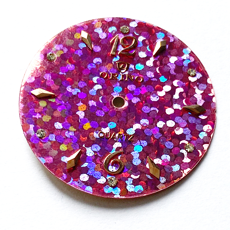 watch dial with sparkle for woman watch