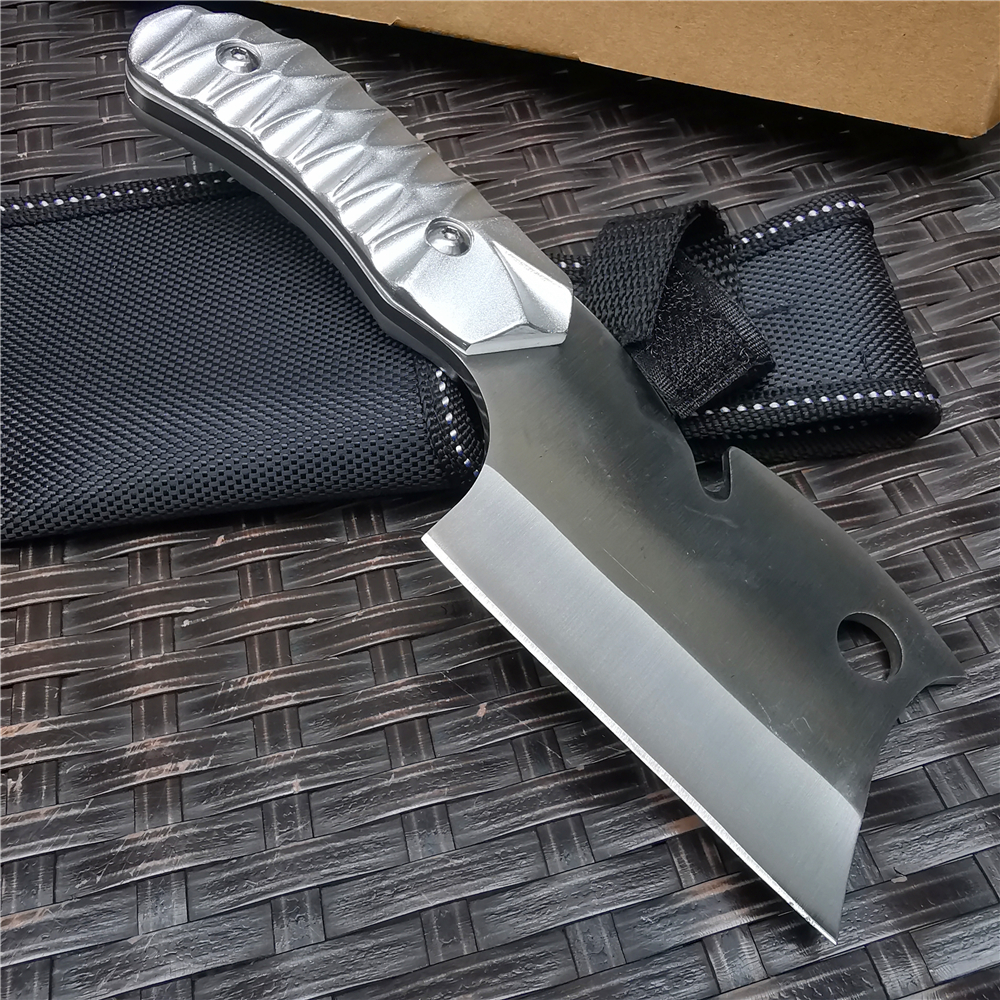 Stainless Steel Butcher Knife, Sharp and Durable Small Axe, Kitchen Knife, Meat Cutting and Bone Cutting, Camping Tool Knife