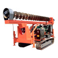 Ground screw spiral pile drive Folding piling machine