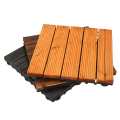 DIY Wood Patio Interlocking Flooring Decking Tile Indoor Outdoor Garden Floor Decoration Furniture Accessories 3 Colors 30x30cm