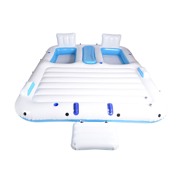 Multiplayer island inflatable floating lounge