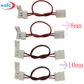 5pcs 2pin 3pin 4pin 8mm 10mm LED PCB Adapter Connector for 3528 5050 Single Color RGB LED strip light