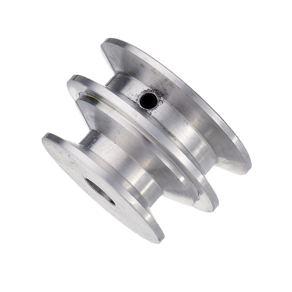 Aluminum Alloy 40&50mm Double Groove Pulley 8-20MM Fixed Bore V-shape Pulley Wheel for 10MM Round Belt