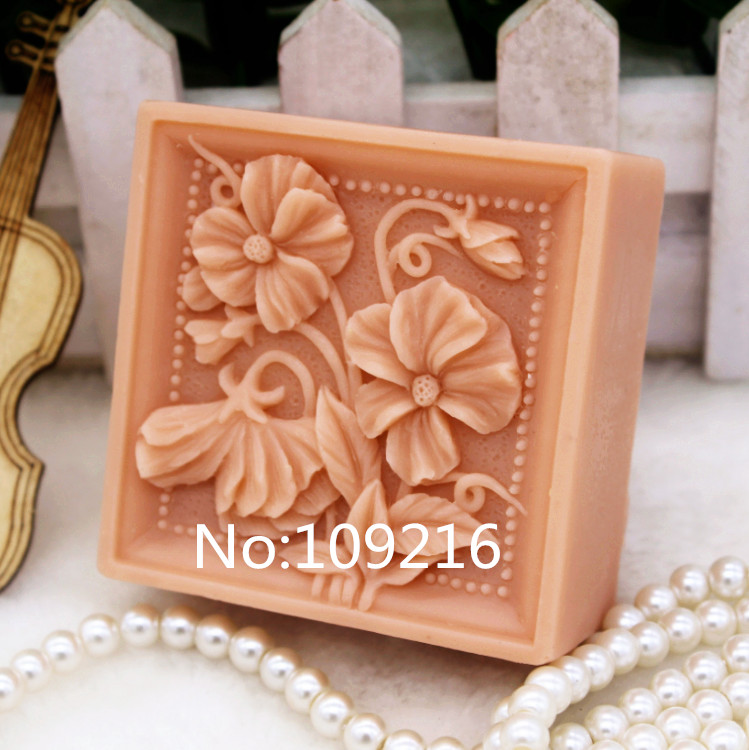 New Product!!1pcs 6.6x3.0cm Small Flowers (zx146) Silicone Handmade Soap Mold Crafts DIY Mould