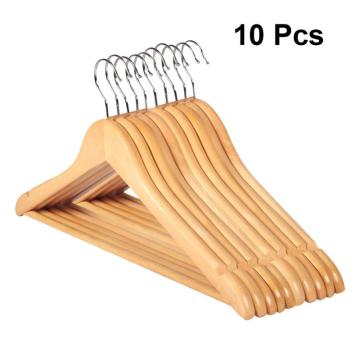 2/10pcs Solid Wood Cloth Hanger Non-Slip Hangers Clothes Hangers Shirts Sweaters Dress Hanger Drying Rack For Home