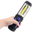 Portable USB Rechargeable COB Night Light Flashlight LED Torch Lantern Work Light Camping Lamp with Built-in Battery Magnet Hook