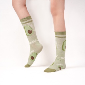 Stylish Women's Workout Socks With Fruit Patterns