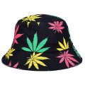 2020 Maple Leaf Panama Bucket Hat Women Men Couple Summer Cotton Basin Fishing Hat Sun Flat Fisherman Hip Hop Hats Caps Boonie