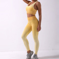 2PCS Seamless Omber Women Yoga Set Workout Sportswear Gym Clothing Fitness Fitness Bra High Waist Leggings Sports Suits