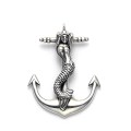 Double Nose Factory Direct Selling Alloy Antique Silver Mermaid Anchor Love Hope Charm For Women Men Necklace Pendants