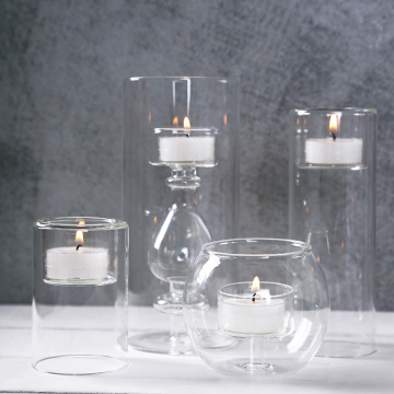 Votive Tea Light Candle Holder Clear Home Decor for Weddings Parties Aromatherapy Decorative LED Tea Light Candles