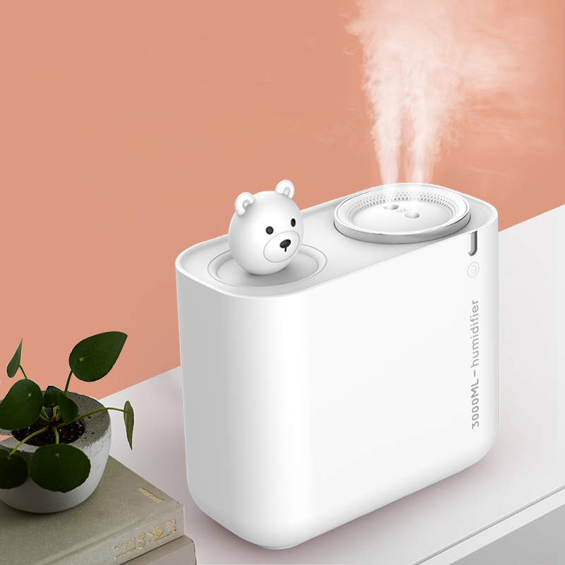 CARTTON BEAR Portable Air Humidifier 3000ml Ultrasonic Aroma Essential Oil Diffuser USB Cool r Purifier Aromatherapy forHome