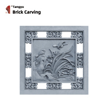 Stereoscopic brick carving With Square Window flower