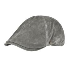 VOBOOM Distressed Leather Newsboy Beret Flat Caps Retro Men Ivy Cap Cabbie Hats 153