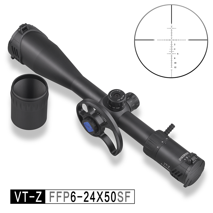 Discovery VT-Z 6-24X50SF FFP Scope First Focal Plane Hunting Riflescope Side Parallax Wheel Tactical Airsoft Optics Sights