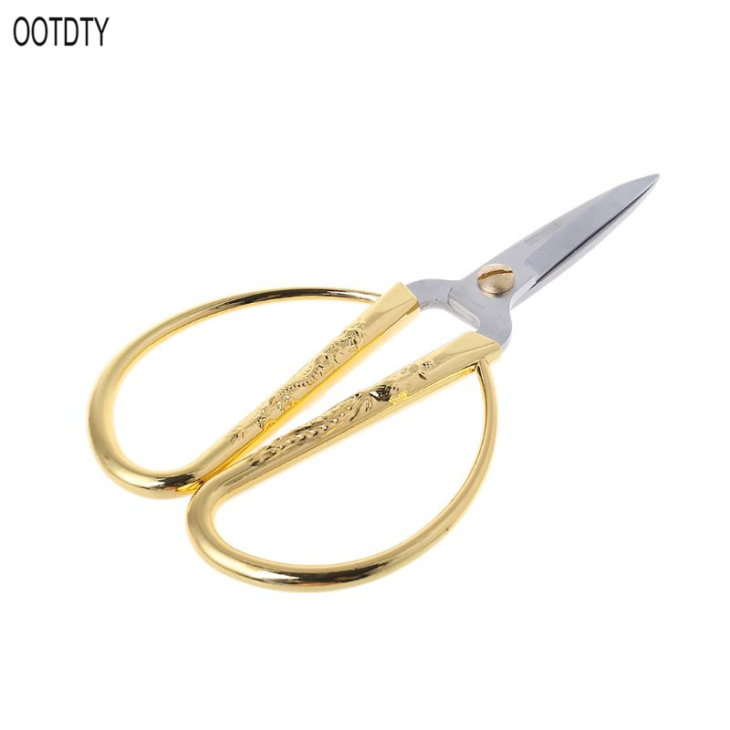 OOTDTY New Gold Dragon Phoenix Bonsai Scissors Wedding Shears Home Office Cutting Tool