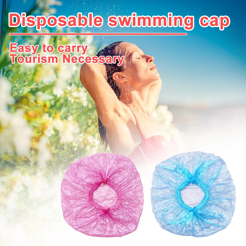 100pcs/set Disposable Swimming Shower Caps Anti Dust Hat Set Women Men Bath Cap Tourist Travel Articles Bathroom Products