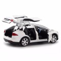 High Simulation 1:32 Tesla MODEL X 90 Alloy Car Model Diecasts Toy Vehicles Toy Cars Boy Toys Pull Back Flashing Sound Kid Gifts