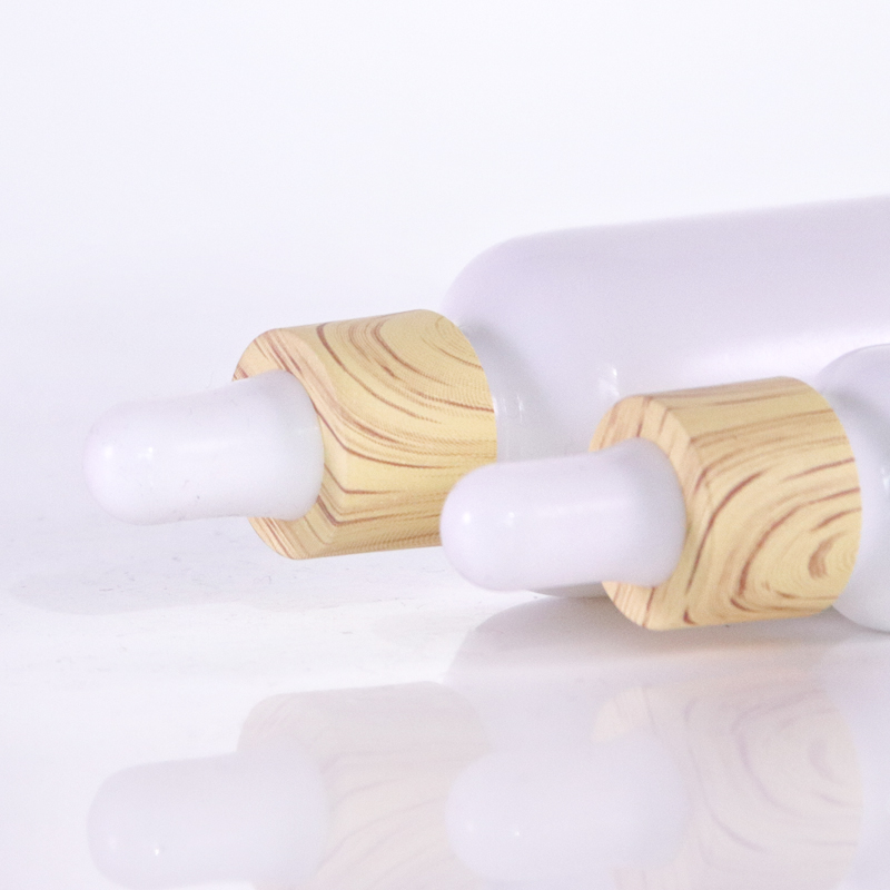 Opal White Glass Bottle With Bamboo Dropper Cap3 Jpg