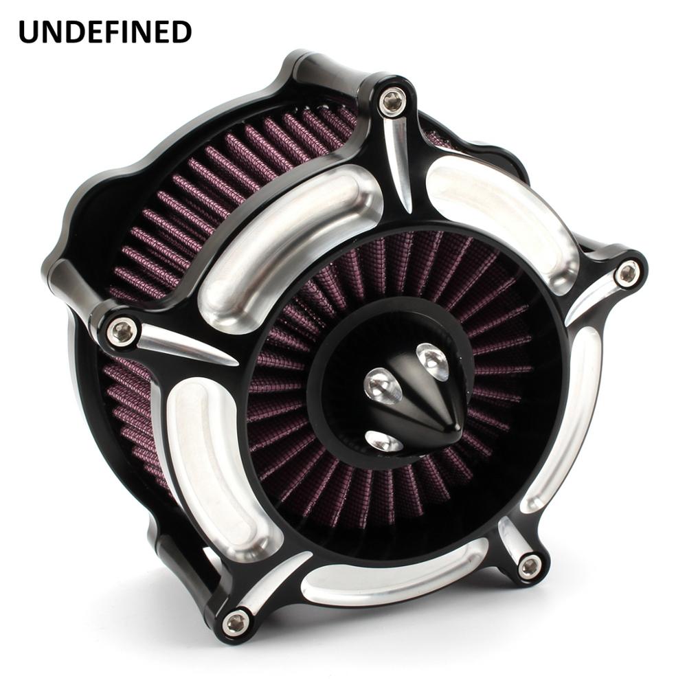 Motorcycle Air Filter Contrast Cut Turbine Air Cleaner Intake Filter For Harley Sportster XL883 1200 1991-2019 filtre a air moto