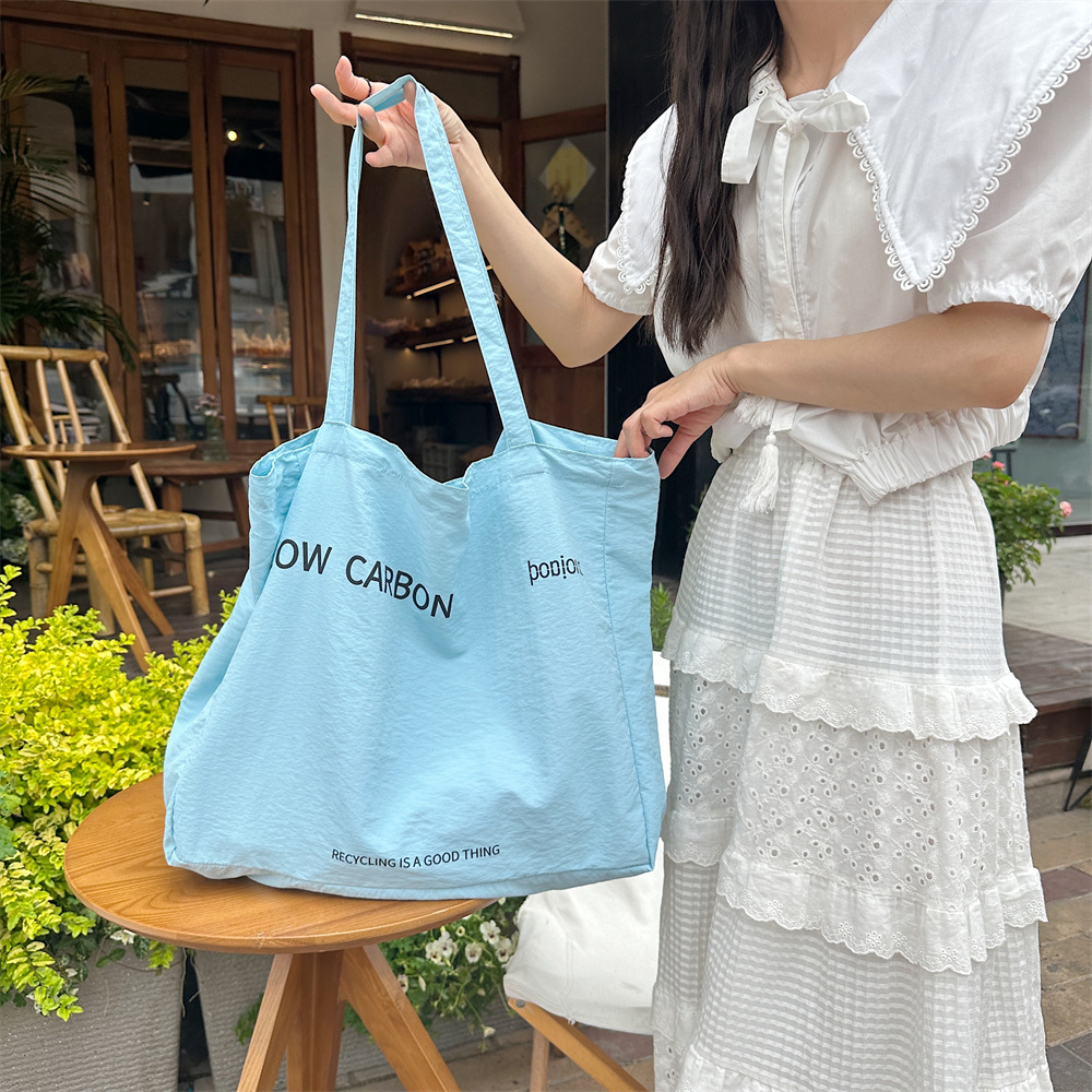 navy blue canvas tote bag