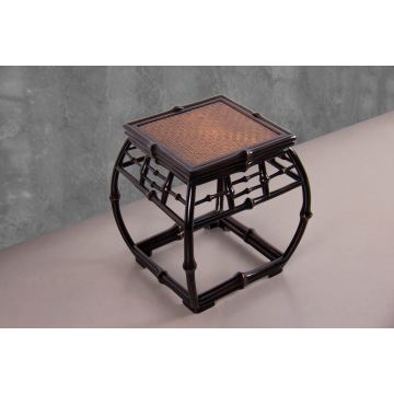 Qiong Bamboo Ming Style Drum Square Stool